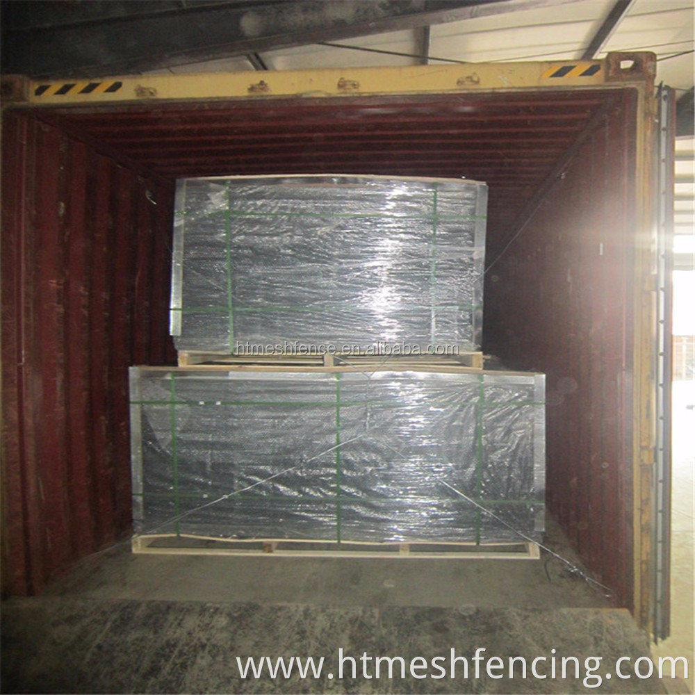 double wire mesh fence / flat 8/6/8 panels mesh opening 50x200mm with powder coating